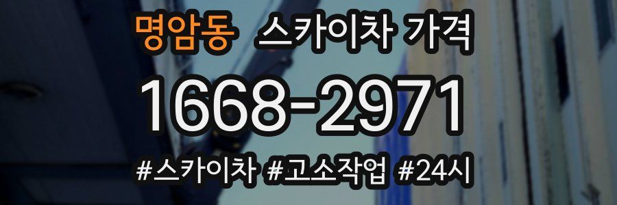 명암동 스카이차 가격