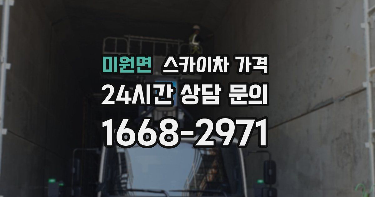 미원면 스카이차 가격