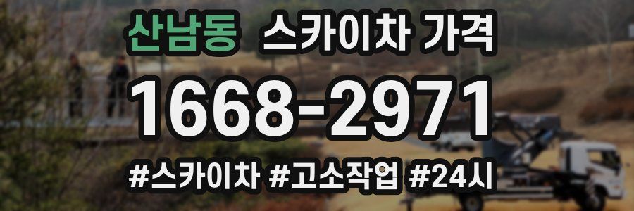 산남동 스카이차 가격