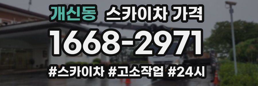 개신동 스카이차 가격