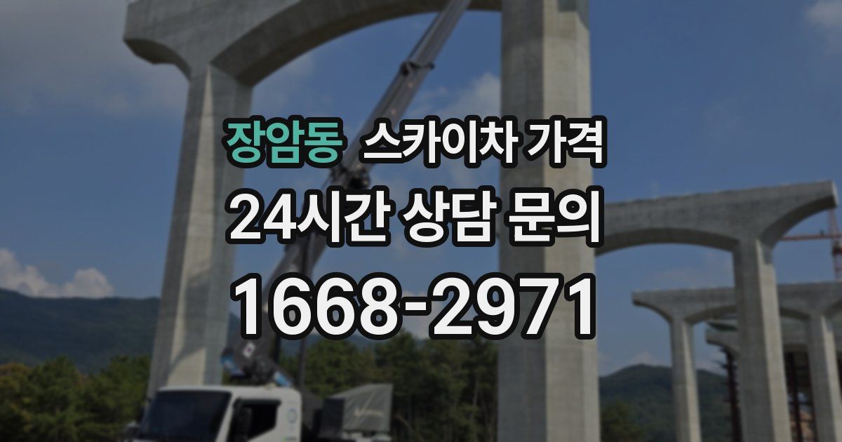 장암동 스카이차 가격