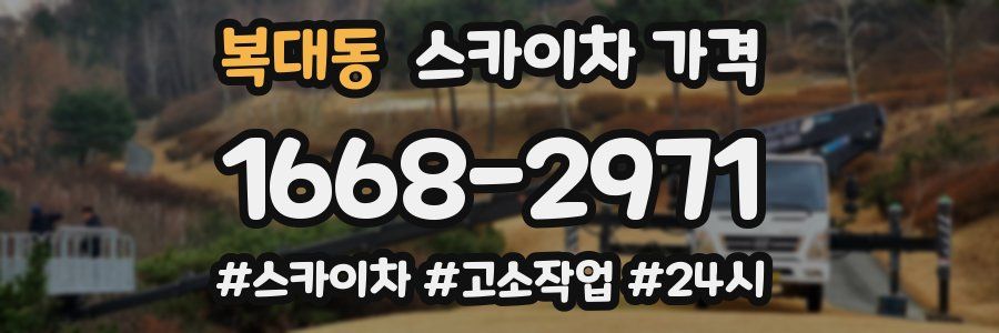 복대동 스카이차 가격