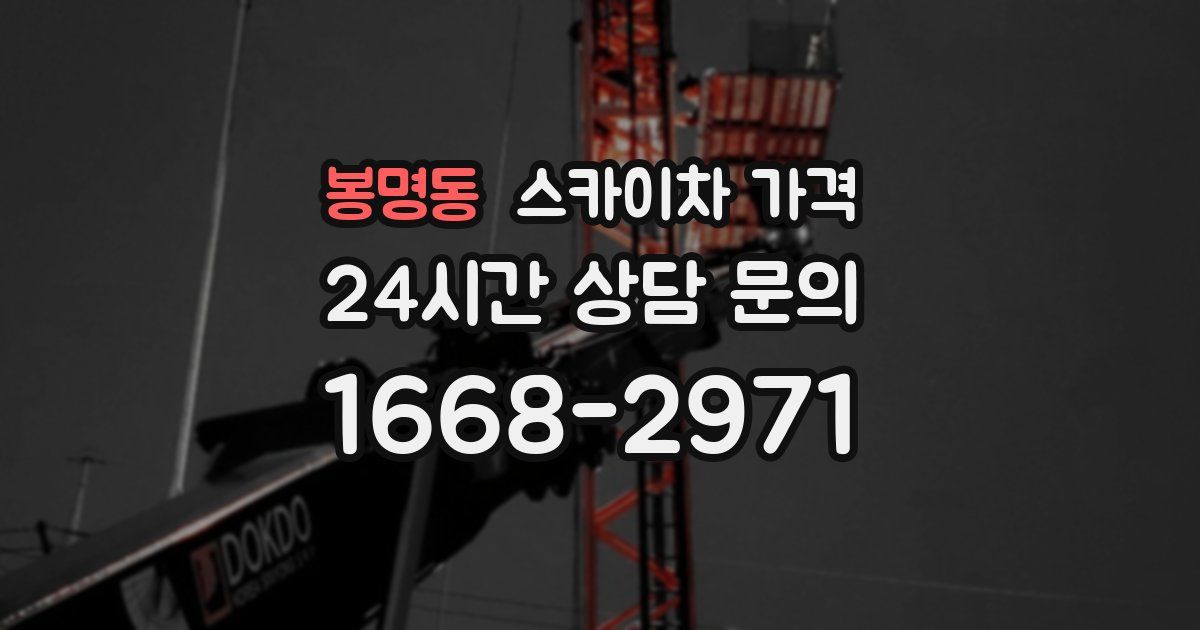 봉명동 스카이차 가격