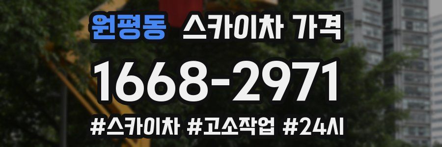 원평동 스카이차 가격