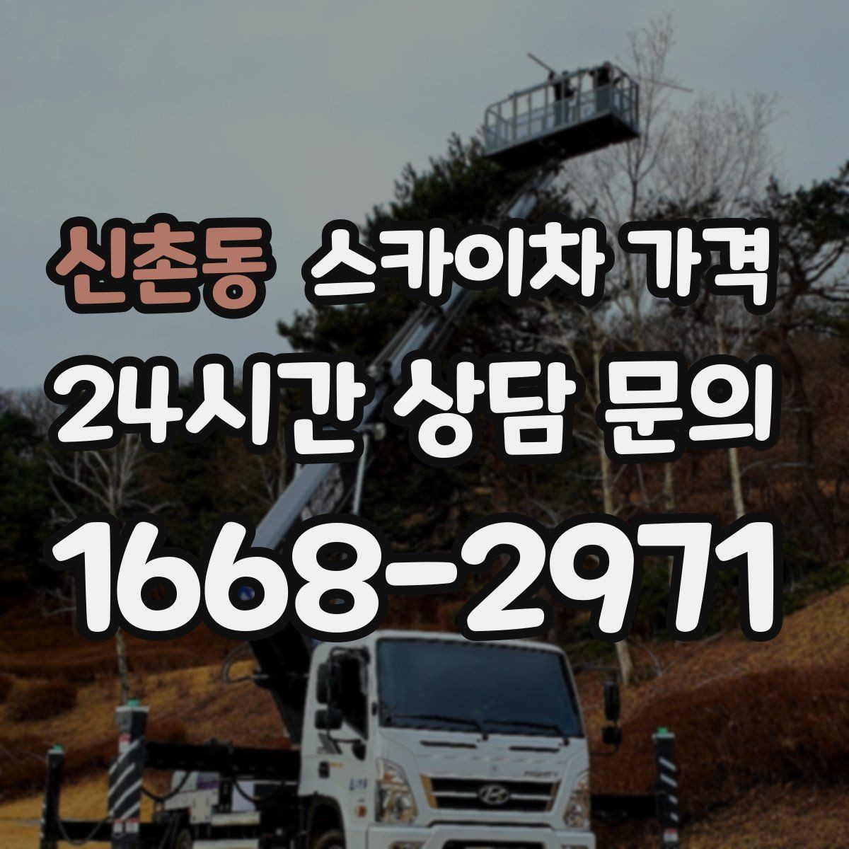 신촌동 스카이차 가격 시즌 장식 설치는 작업 시간대이 길어지는 이유