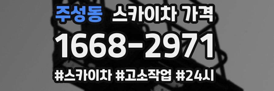 주성동 스카이차 가격