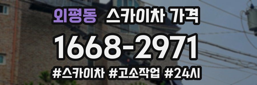 외평동 스카이차 가격