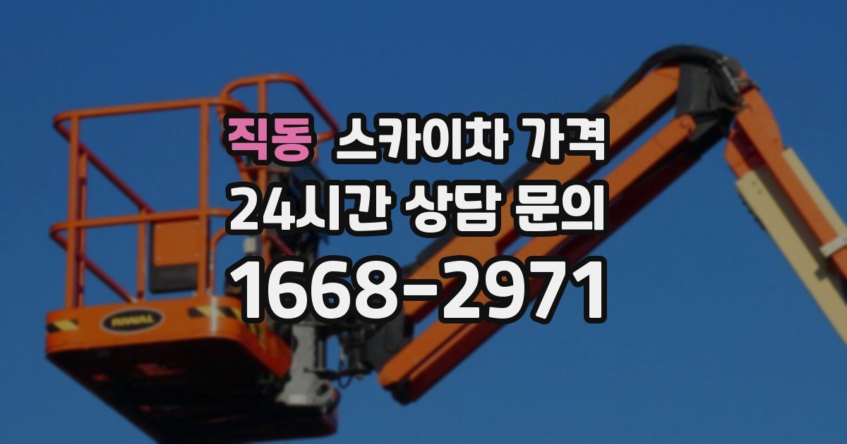 직동 스카이차 가격