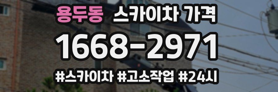 용두동 스카이차 가격