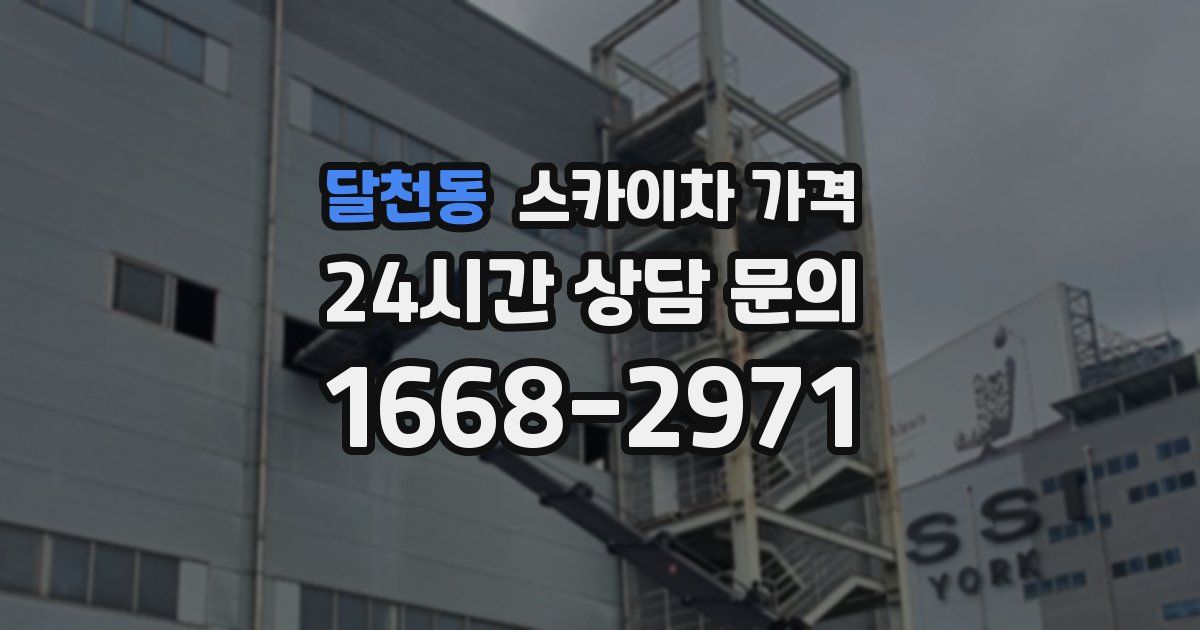 달천동 스카이차 가격