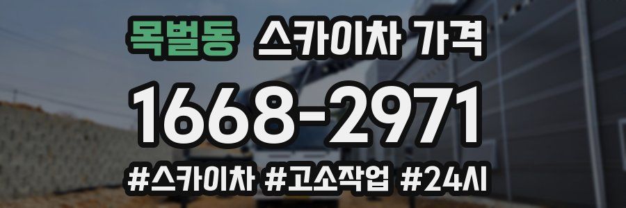 목벌동 스카이차 가격