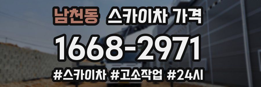 남천동 스카이차 가격