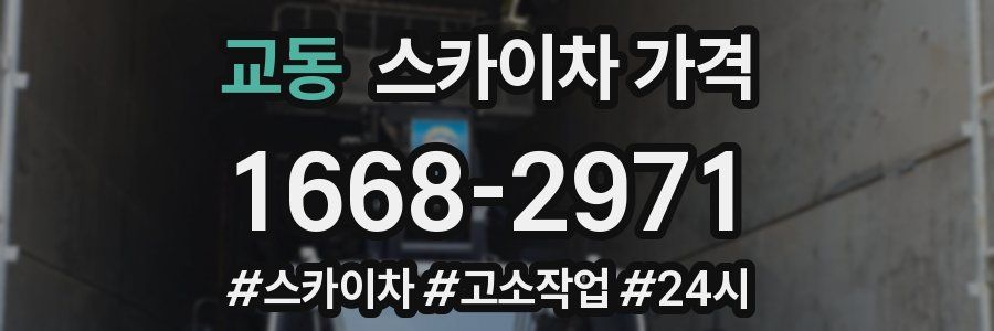 교동 스카이차 가격