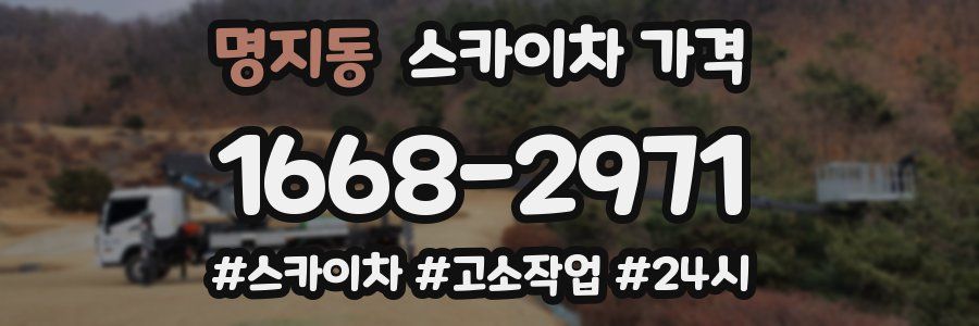 명지동 스카이차 가격