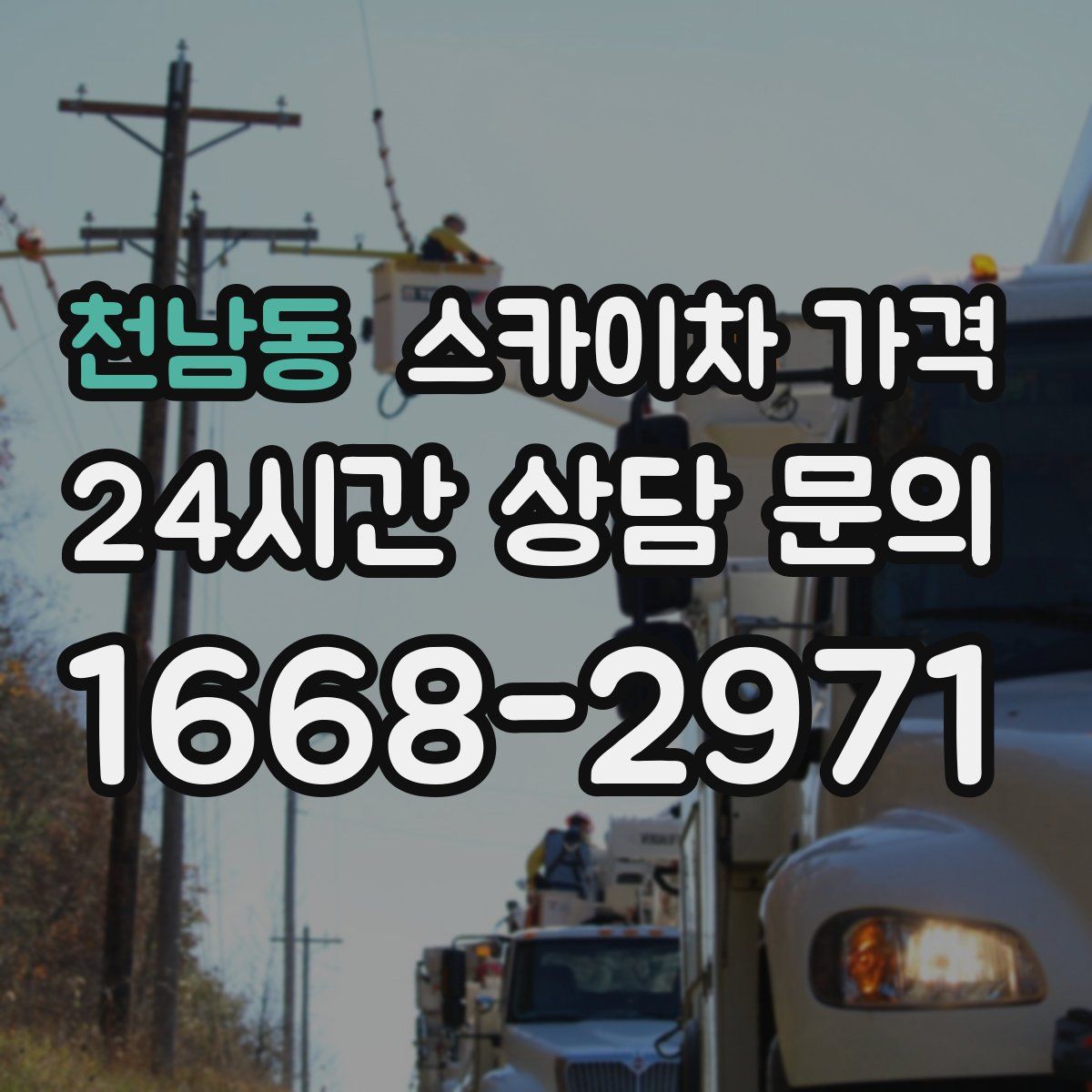 천남동 스카이차 가격