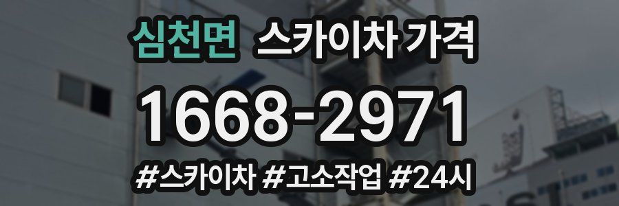 심천면 스카이차 가격