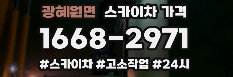 광혜원면 스카이차 가격