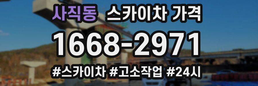 사직동 스카이차 가격