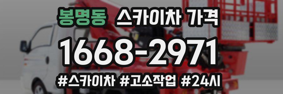 봉명동 스카이차 가격