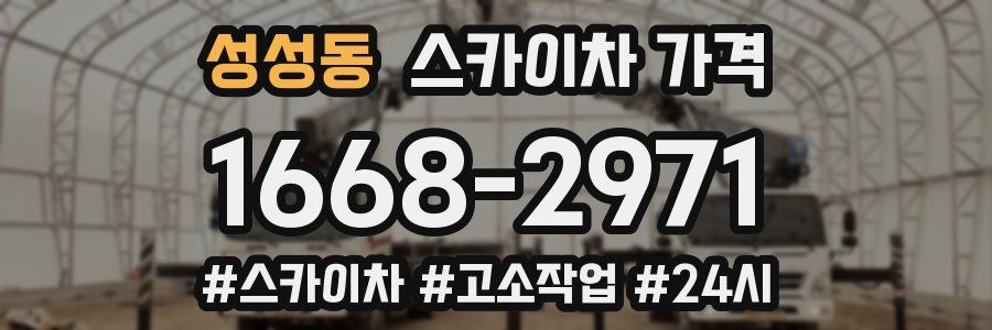 성성동 스카이차 가격