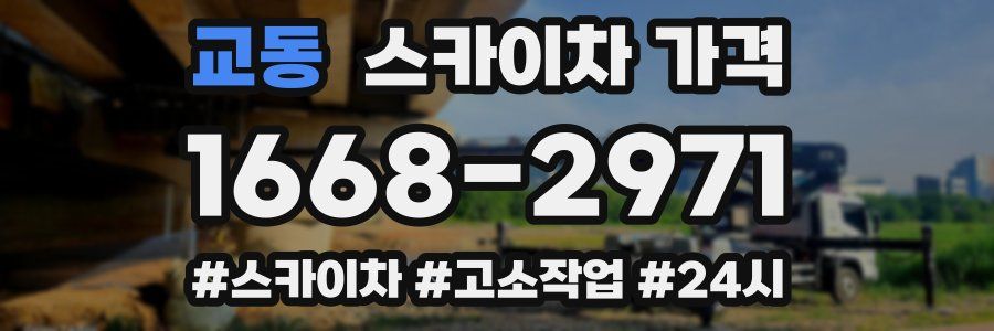 교동 스카이차 가격