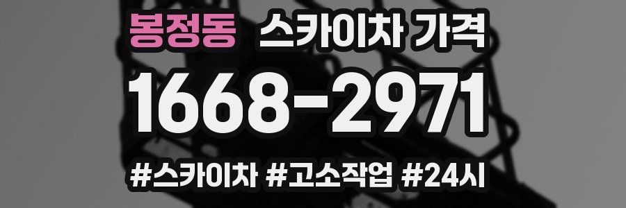 봉정동 스카이차 가격