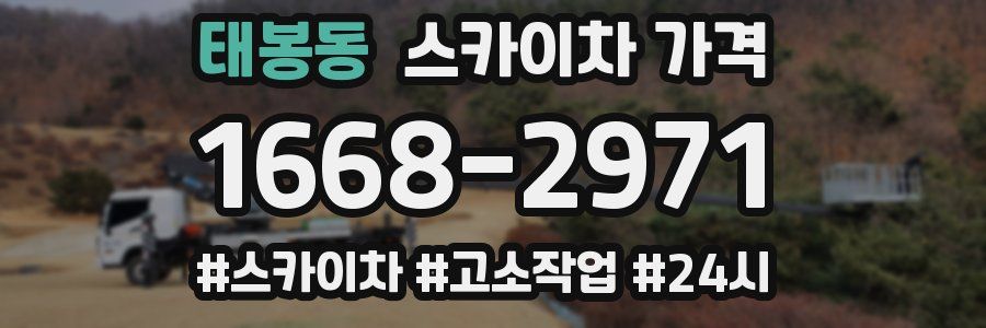 태봉동 스카이차 가격