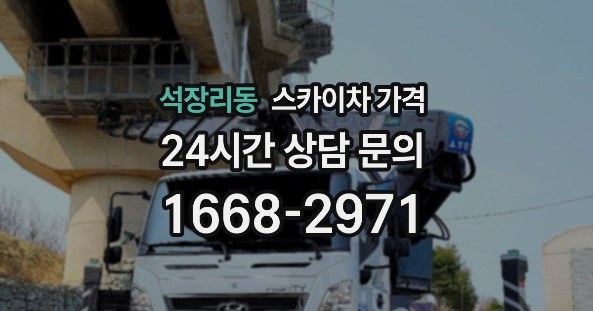 석장리동 스카이차 가격