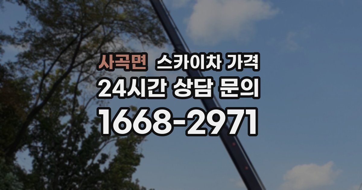 사곡면 스카이차 가격