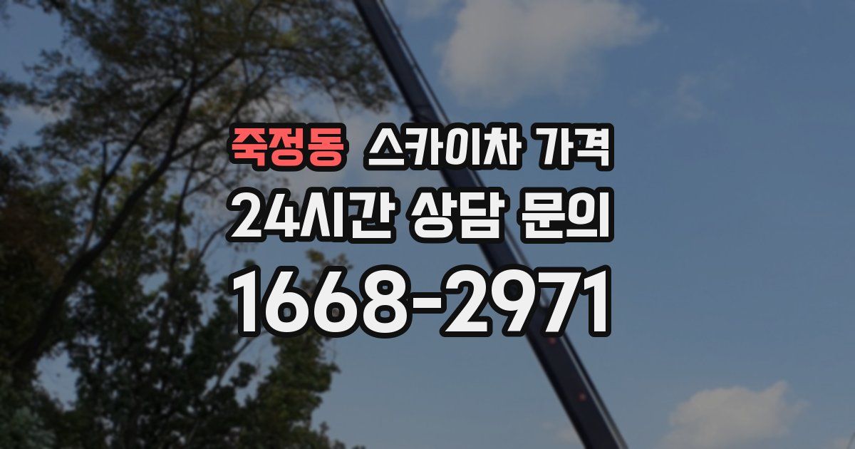 죽정동 스카이차 가격