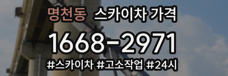 명천동 스카이차 가격