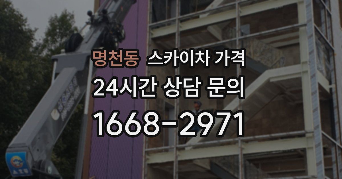 명천동 스카이차 가격