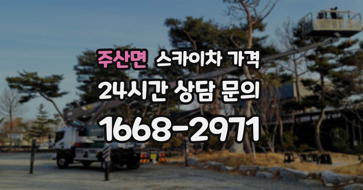 주산면 스카이차 가격