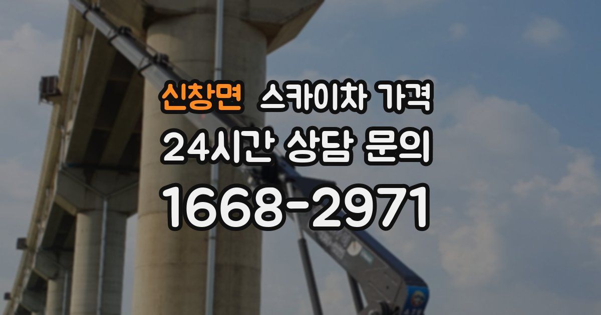 신창면 스카이차 가격