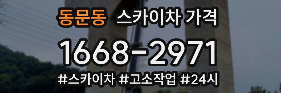 동문동 스카이차 가격