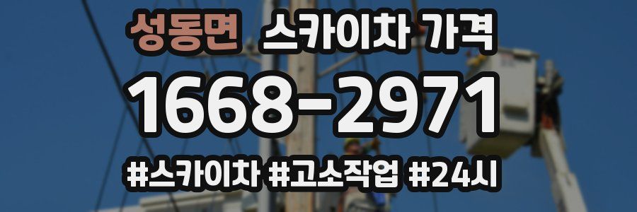 성동면 스카이차 가격