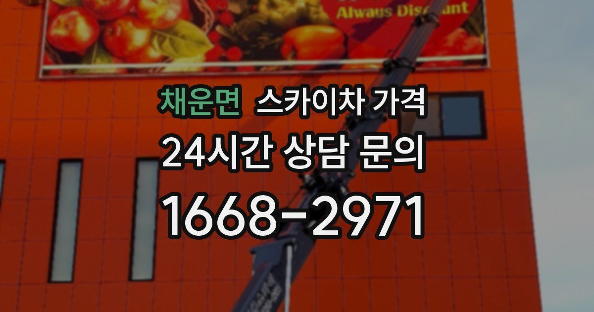 채운면 스카이차 가격