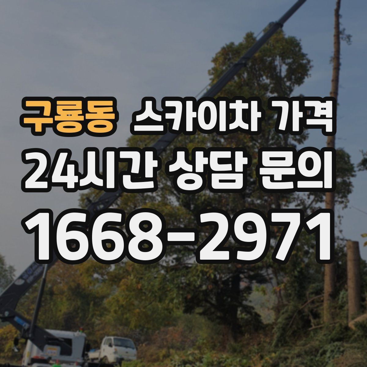 구룡동 스카이차 가격 현장 조건별 가격 포인트를 한 번에 정리