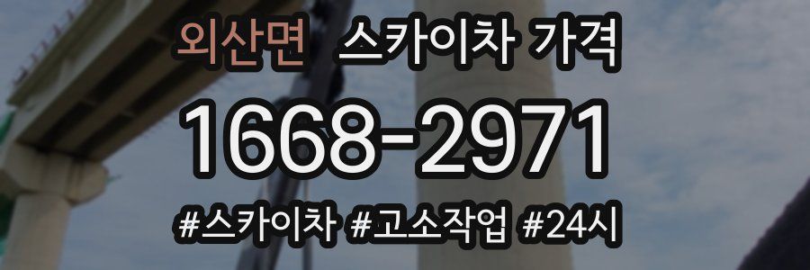 외산면 스카이차 가격