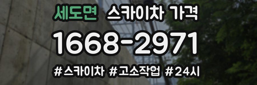 세도면 스카이차 가격