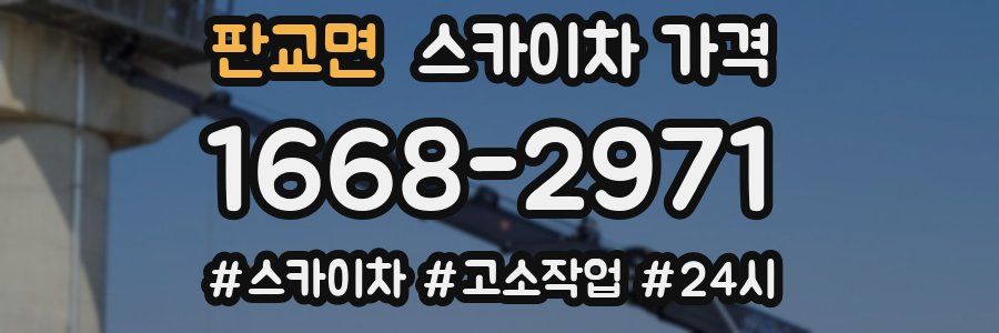 판교면 스카이차 가격