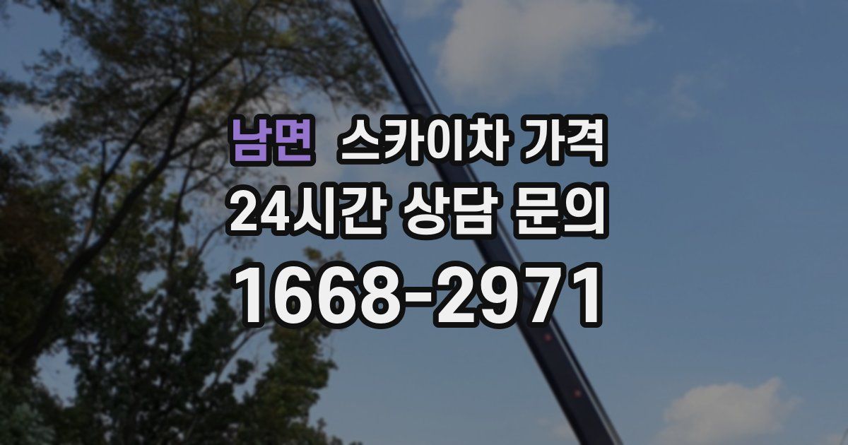 남면 스카이차 가격