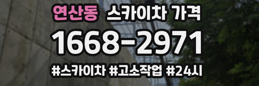 연산동 스카이차 가격