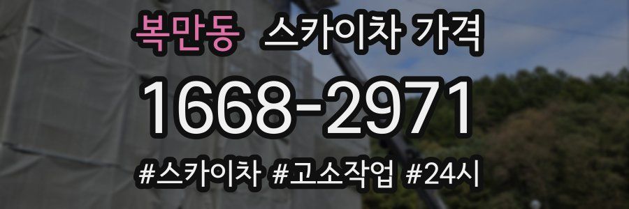 복만동 스카이차 가격