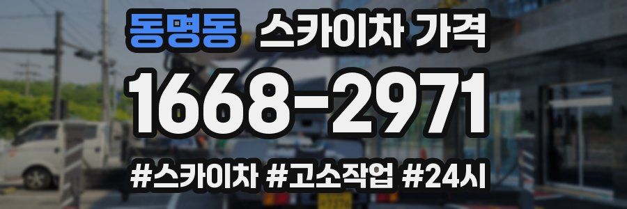 동명동 스카이차 가격