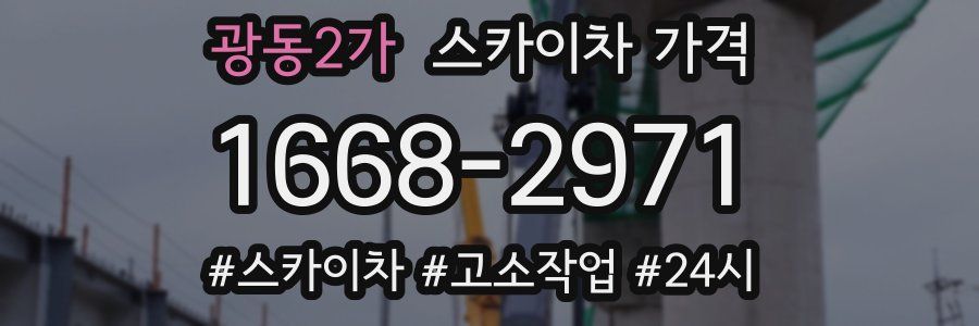 광동2가 스카이차 가격