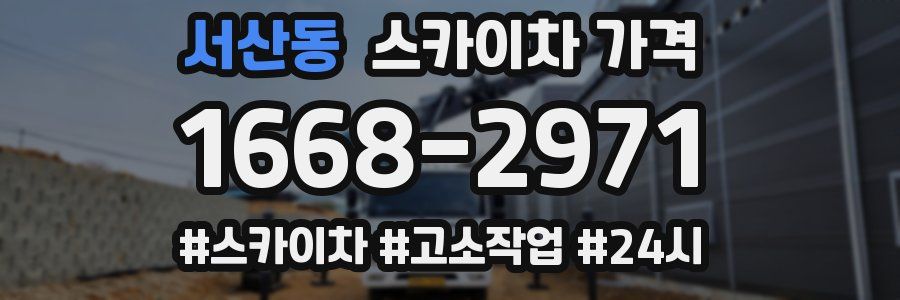 서산동 스카이차 가격