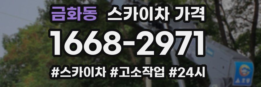 금화동 스카이차 가격