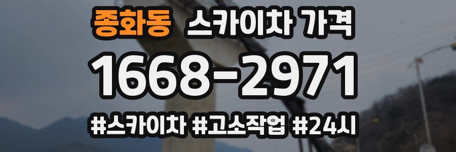 종화동 스카이차 가격