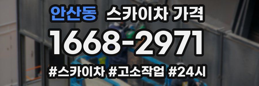 안산동 스카이차 가격